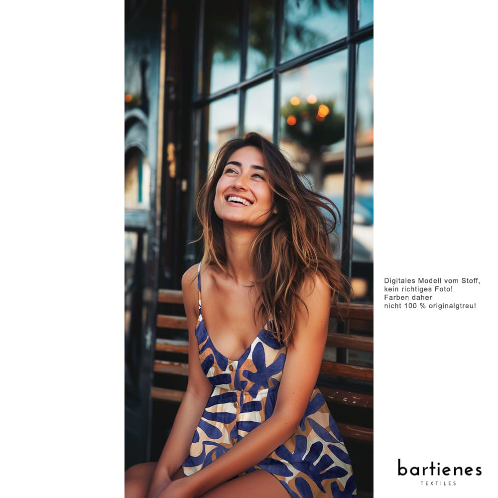 Feiner Baumwollsatin gemustert als Meterware für den Sommer