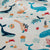 detailfoto-von-baumwollstoff-kinder-mit-walen-fischen-ssesternen-quallen-schildkroeten-in-blau-tuerkis-rot-orange-toenen