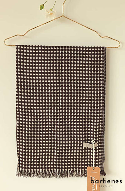 Schal Braun-Weiss gemustert aus Viskose - Fairtrade Edition