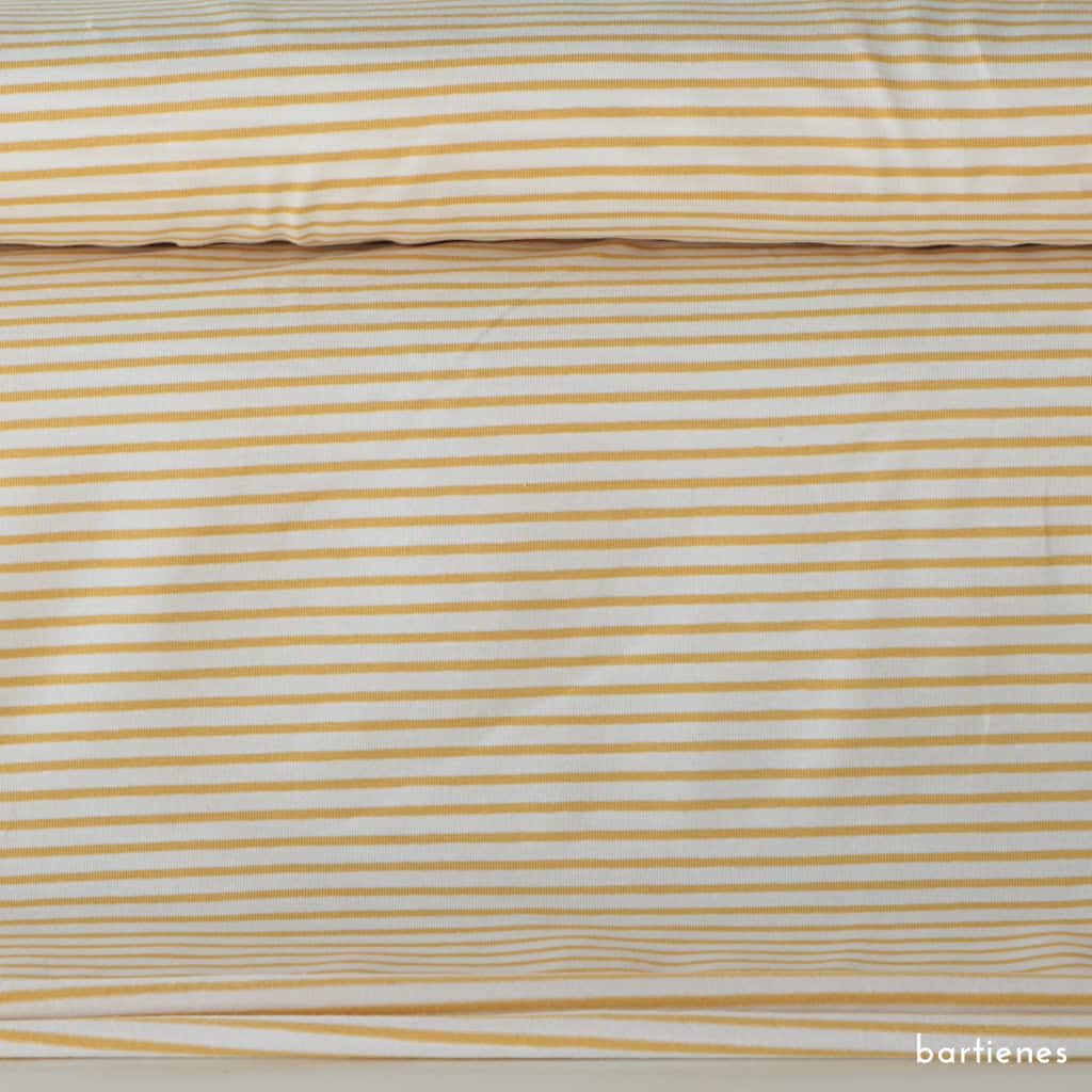 jerseystoff-ballen-mit streifen-in-weiss-gelb