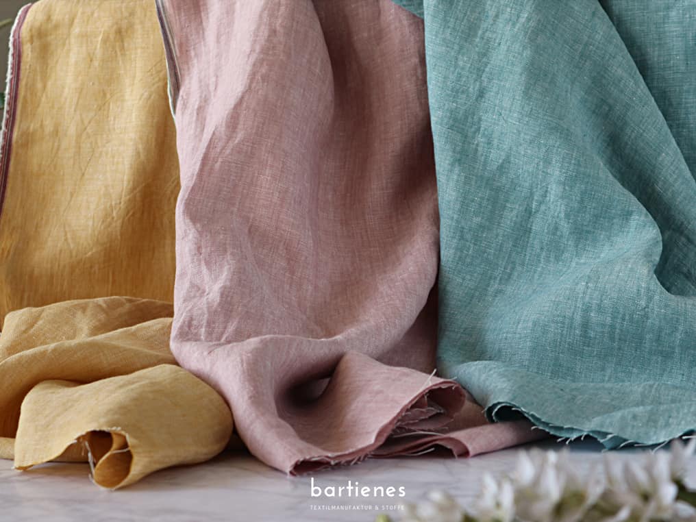 Leinen Stoff fein und leicht in Chambray-Qualität
