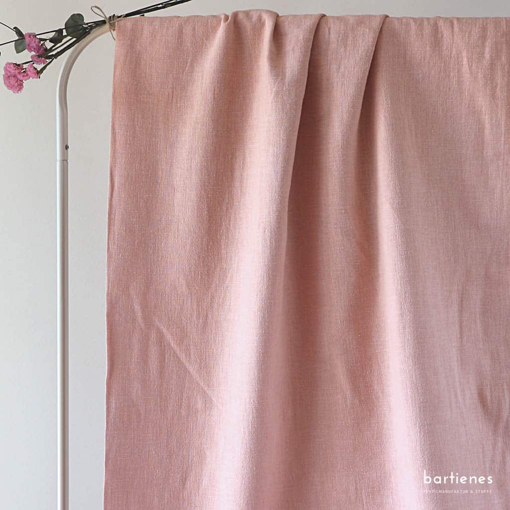 Leinenstoff stonewashed in Uni Trendfarben kaufen